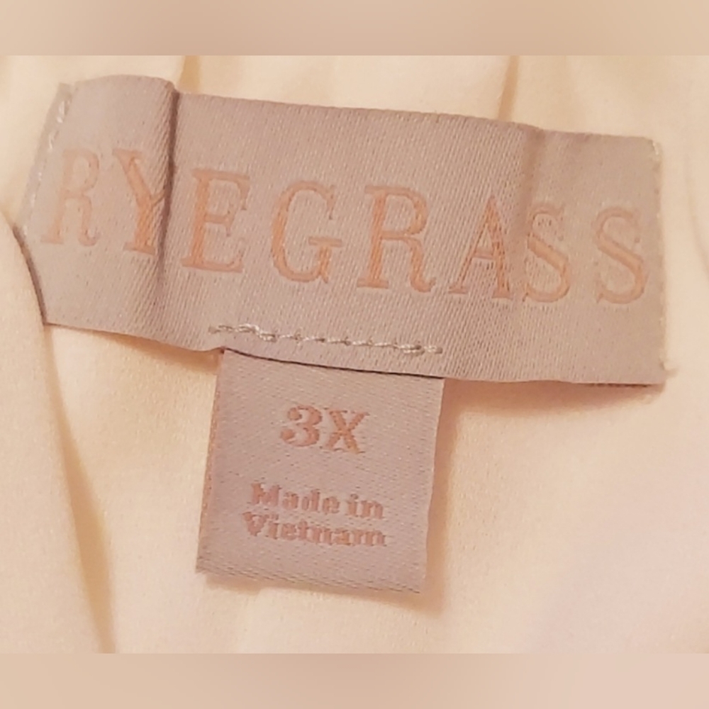 NWT Ryegrass size 3X white blouse - Picture 7 of 14